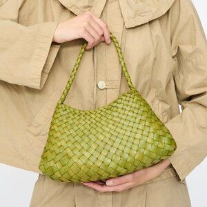 DRAGON DIFFUSION mini Rosanna leather tote bag in Bamboo Green New